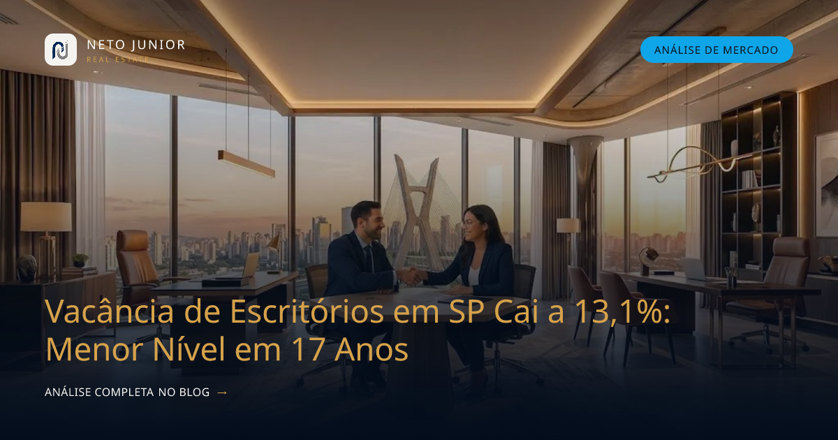 Vacância de Escritórios em SP Cai a 13,1%: Menor Nível em 17 Anos